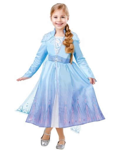 Costum disney elsa frozen 2 deluxe 7 8 ani 134 cm