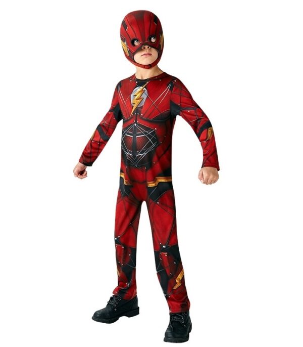 Costum flash copil justice league 3 4 ani 110 cm