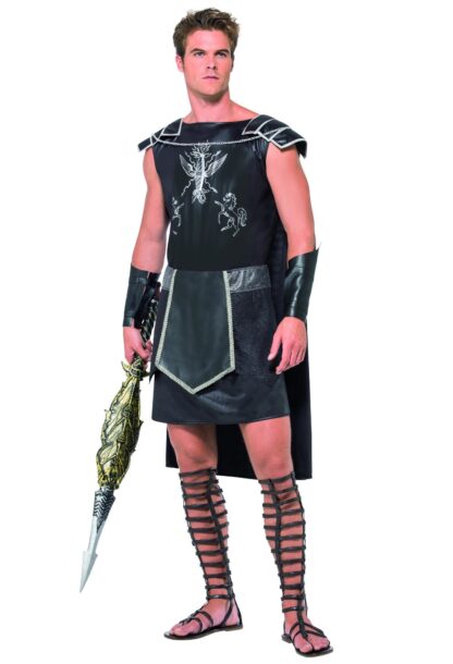 Costum gladiator negru marimea l