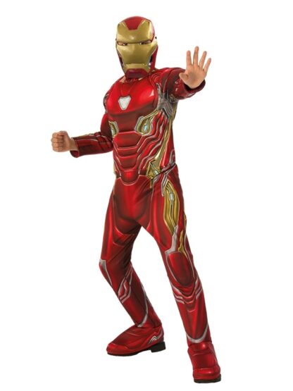 Costum iron man deluxe 7 8 ani 134 cm