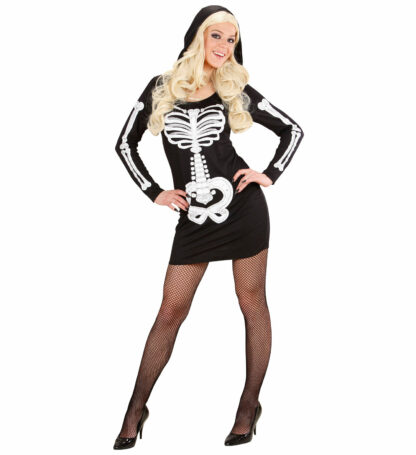 Costum schelet feminin sexy halloween marimea l