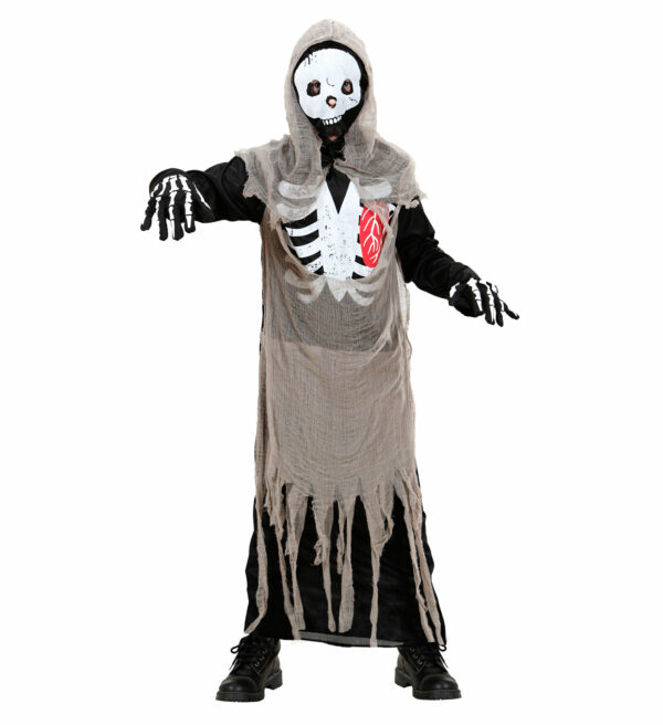 Costum schelet zombie 5 7 ani 128 cm