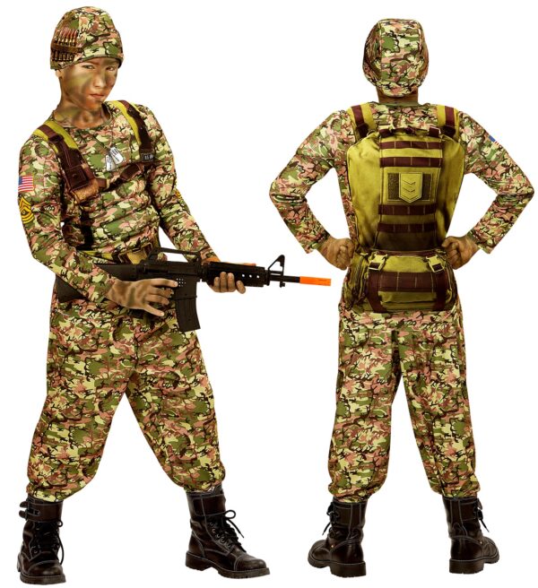 Costum soldat camuflaj copii