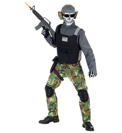 Costum soldat schelet 5 7 ani 128 cm