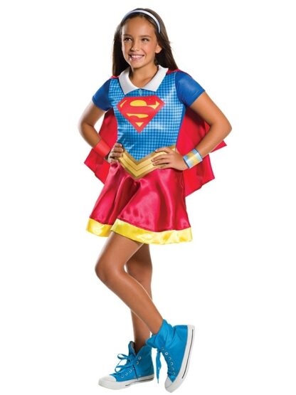 Costum supergirl copii 7 8 ani 134 cm