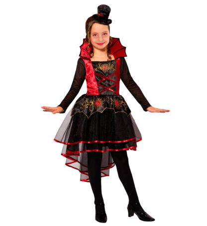 Costum vampirita regina 5 7 ani 128 cm 6xsl il