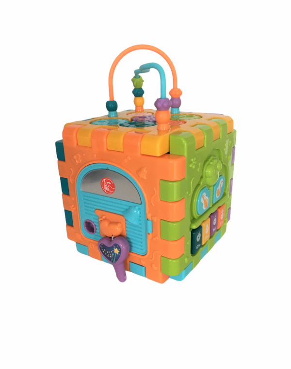 Cub de activitati, 10 piese, interactiv, multicolor