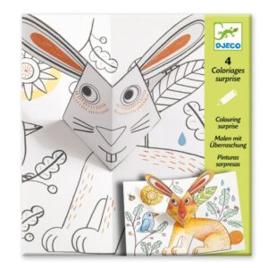 Planse de desenat cu surprize bunny up djeco