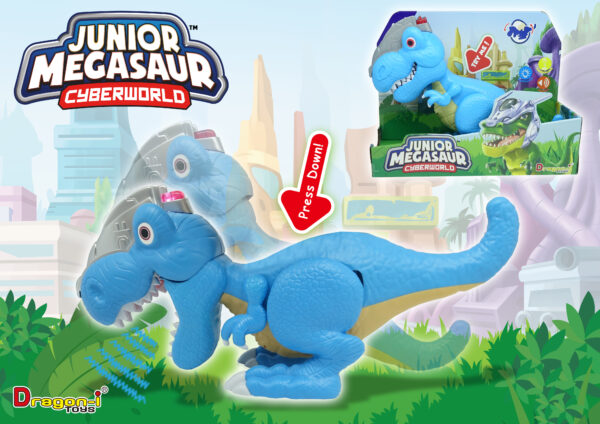 Dinozaur junior cyberworld t rex albastru scaled