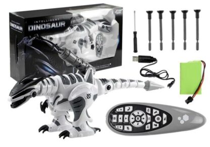 Dinozaur robot rc sf interactiv de jucarie cu telecomanda pentru copii leantoys 4551