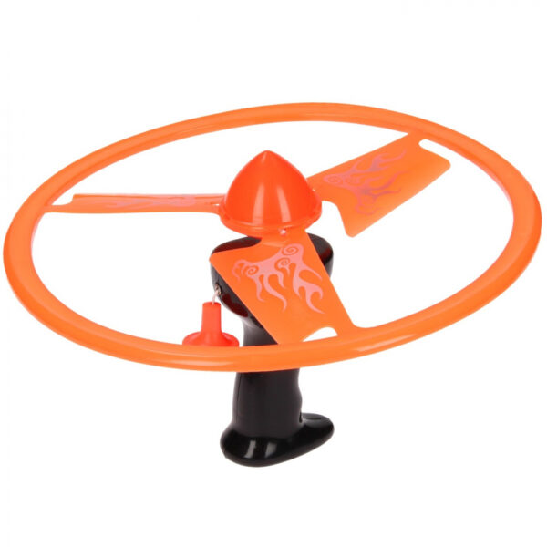 Disc zburator luminos cu dispozitiv de lansare portocaliu 25 cm 321886 1