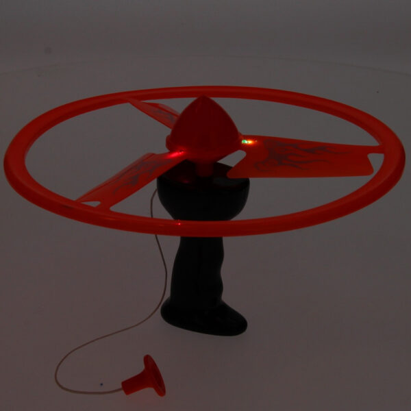 Disc zburator luminos cu dispozitiv de lansare portocaliu 25 cm - imagine 3