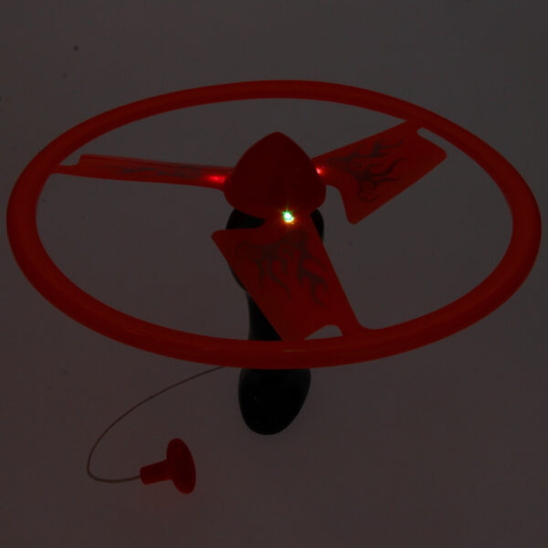 Disc zburator luminos cu dispozitiv de lansare portocaliu 25 cm - imagine 4