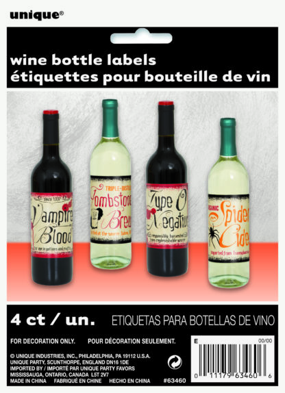 Etichete sticle de vin vintage halloween