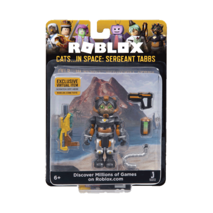 Figurina blister roblox celebrity cats in space sergeant tabbs