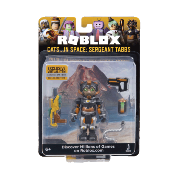Figurina blister roblox celebrity cats in space sergeant tabbs