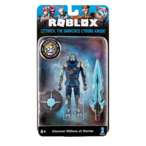 Figurina blister, roblox, cythrex, the darkened cyborg knight