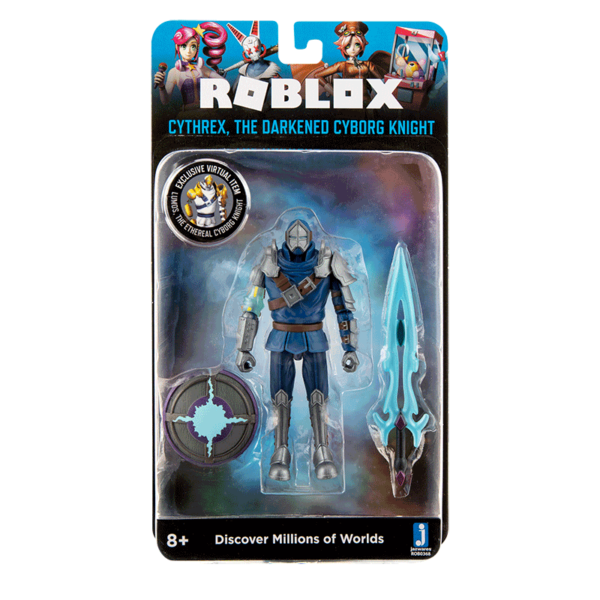 Figurina blister roblox cythrex the darkened cyborg knight