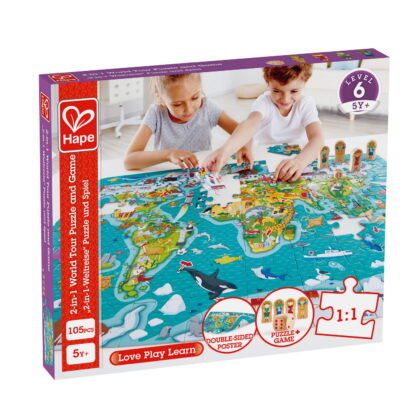 Hape puzzle 2 in 1 turul lumii