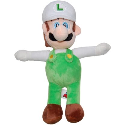 Jucarie din plus luigi cu sapca alba super mario 31 cm