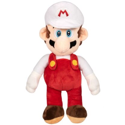 Jucarie din plus mario fire sapca alba 36 cm