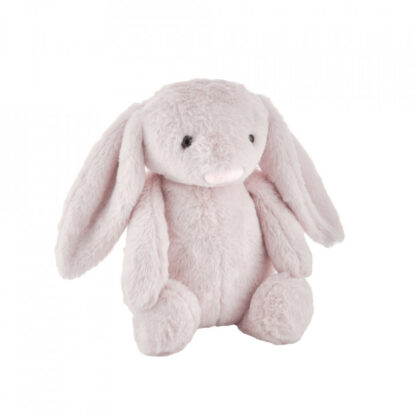 Jucarie din plus pentru copii babyjem sleeping mate small bunny culoare somon