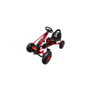 Kart cu pedale gokart, 3-6 ani, roti pneumatice din cauciuc, frana de mana, g3 r-sport - rosu