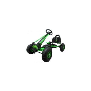 Kart cu pedale gokart, 3-6 ani, roti pneumatice din cauciuc, frana de mana, g3 r-sport - verde