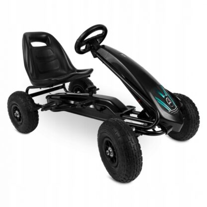 Kart cu pedale si roti gonflabile gokart rk 590 ricokids 759000 negru