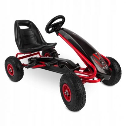 Kart cu pedale si roti gonflabile gokart rk 590 ricokids 759001 rosu