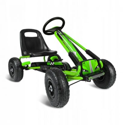 Kart cu pedale si roti gonflabile gokart rk 594 ricokids 759402 verde