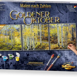 Kit pictura pe numere schipper octombrie de aur, 3 tablouri