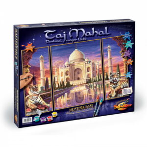Kit pictura pe numere schipper taj mahal - memorialul iubirii eterne, 3 tablouri