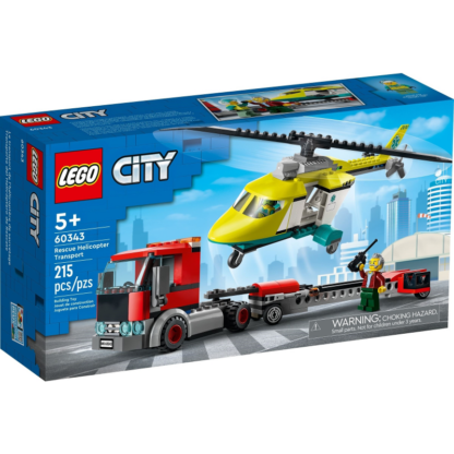 Lego city transportul elicopterului de salvare 60343