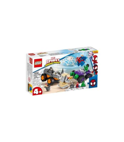 Lego spidey confruntarea dintre hulk si masina rinocer 10782