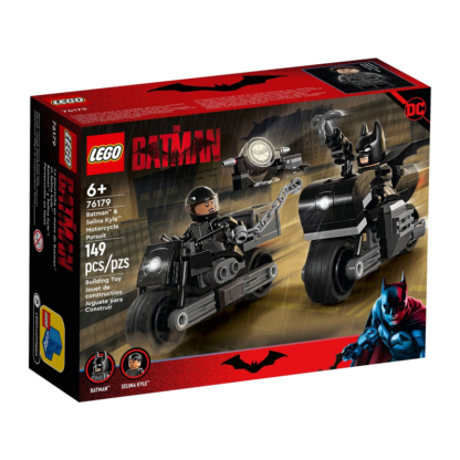 Lego super heroes urmarirea cu motocicleta batman si selina kyle 76179