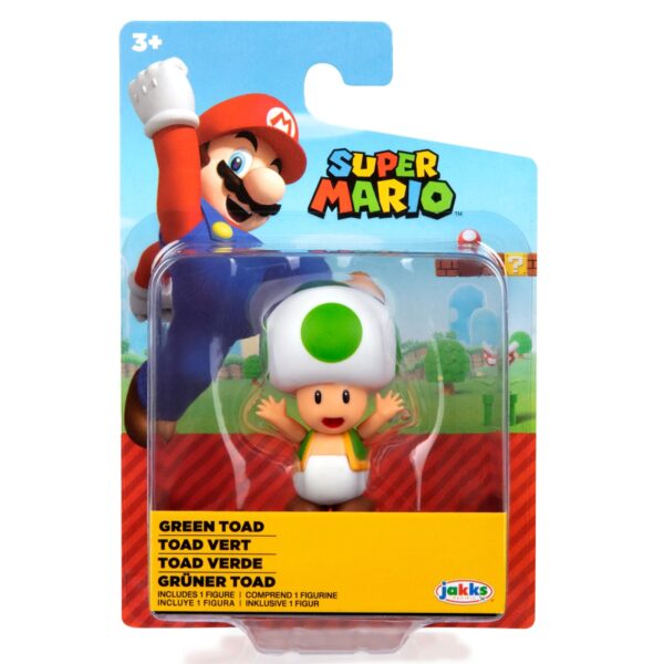 Mario nintendo figurina articulata 6 cm - green toad