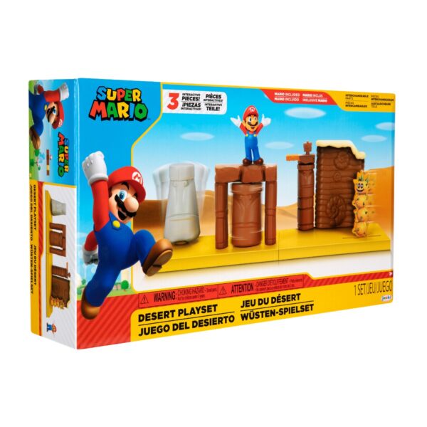 Mario nintendo - set de joaca desert cu figurina 6 cm