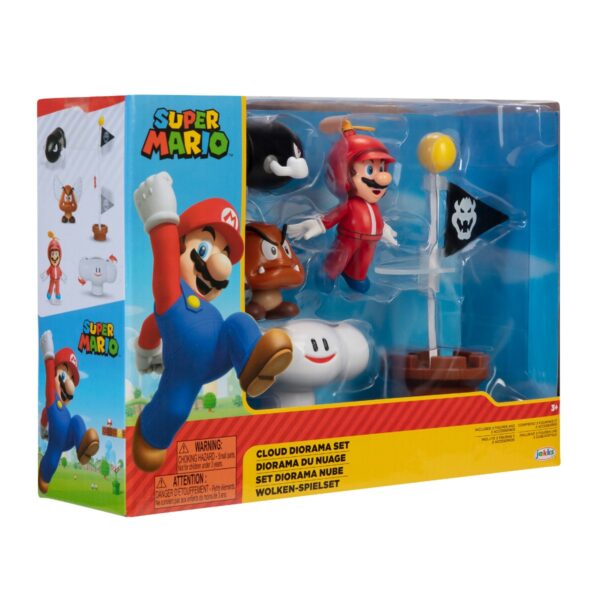 Mario nintendo - set diorama in nori cu figurina 6 cm