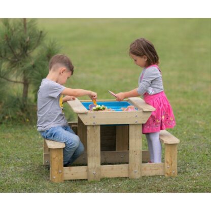 Masa de picnic senzoriala cu bancute si loc pentru nisip si apa T3 Wendi Toys 294694 1