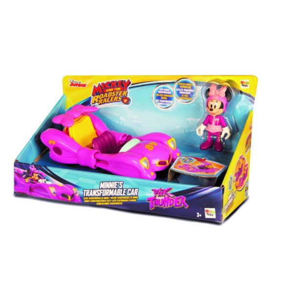 Masinuta transformabila cu o figurina, disney mickey minnie, minnie