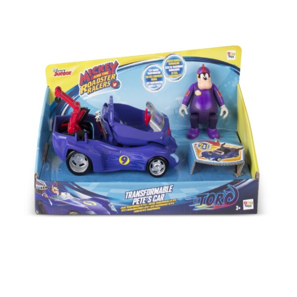 Masinuta transformabila cu o figurina, disney mickey minnie, pete