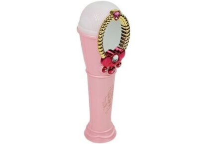Oglinda magica karaoke roz cu microfon si usb pentru fetite leantoys 7815