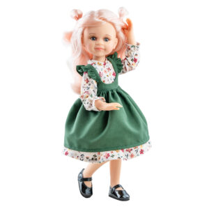 Papusa cleo 32 cm, 10 articulatii, in tinuta sunday best, amigas - paola reina