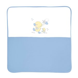 Patura bumbac bebe, za za, 90x90 cm, blue