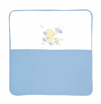 Patura bumbac bebe za za 90x90 cm blue scaled