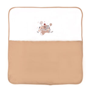 Patura bumbac bebe, za za, 90x90 cm, caffee latte