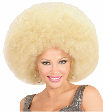 Peruca afro blonda