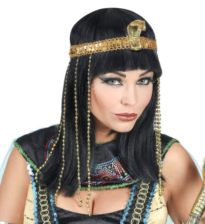 Peruca cleopatra cu bentita