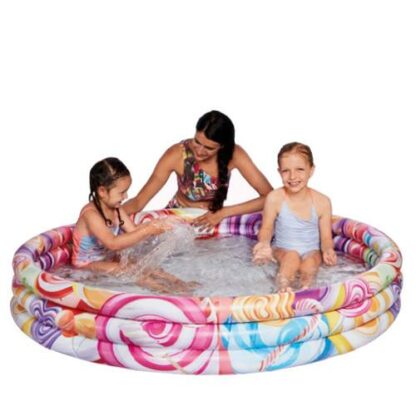 Piscina Gonflabila cu 3 Inele Candy World 122 x 23 cm 295999 0